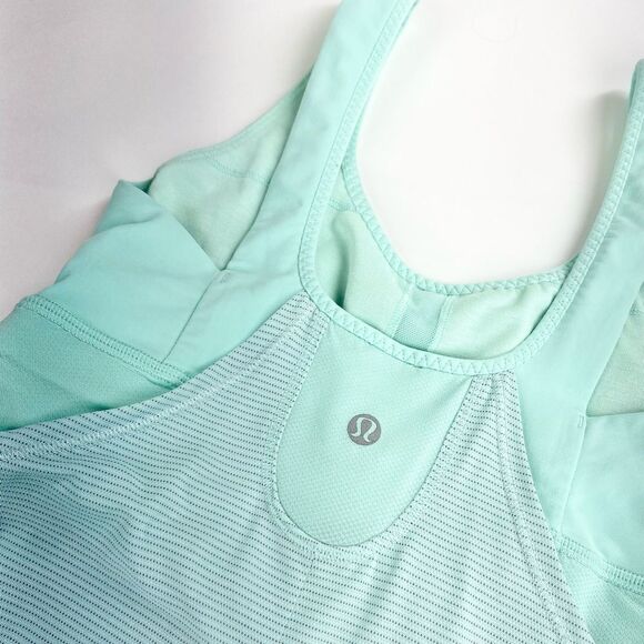 Lululemon run times tank toothpaste teal size 4 - Picture 6 of 10